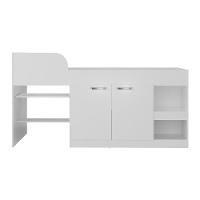 Cama Solteiro Multifuncional Para Colchão 188 X 78cm Com 2 Portas E Escrivaninha Multimóveis Mp4230 Branco Branco - 2