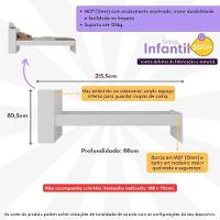 Cama De Solteiro Para Colchão 188 X 78cm Com Baú Embutido Multimóveis Mp4229 Branco Branco - 5