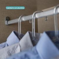 Guarda Roupa Casal Com Espelho 6 Portas Aspen Carraro Freijó C/ Titânio - 9