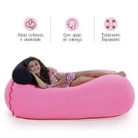 Puff Kevin Puff Com Apoio De Cabeça Feito Em Tecido Poliamida Pink - 3