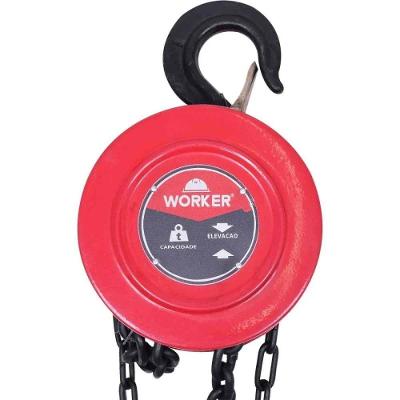 Talha Manual Corrente 1,0 Toneladas 5 Metros Worker