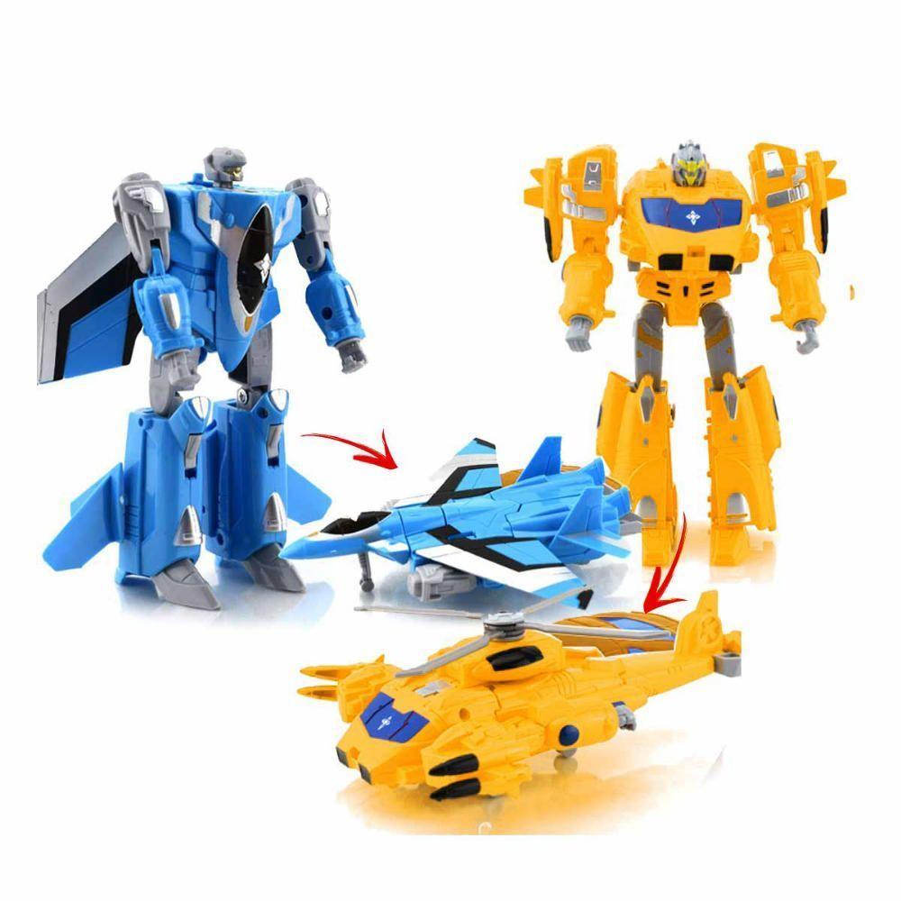 Brinquedo Transformers Helicóptero Apache F-15 Robo Grande - 4