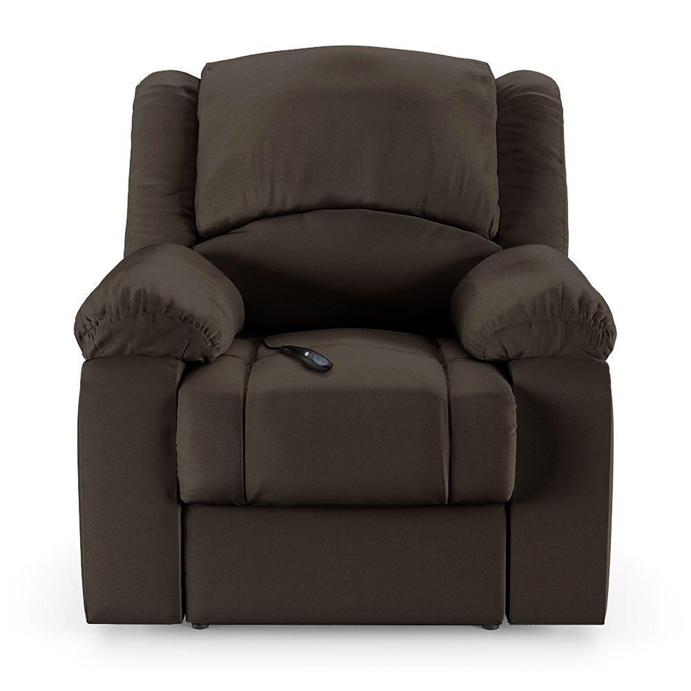 Poltrona Do Papai Reclinável Melim Controle Power Elétrico Sintético Pu Fh1 - D'rossi Cor Marrom - 4