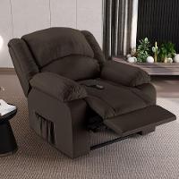 Poltrona Do Papai Reclinável Melim Controle Power Elétrico Sintético Pu Fh1 - D'rossi Cor Marrom - 7