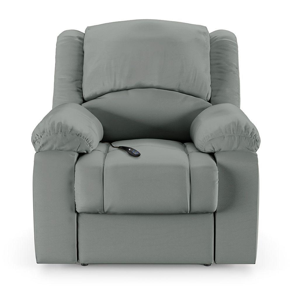Poltrona Do Papai Reclinável Melim Controle Power Elétrico Sintético Pu Fh1 - D'rossi Cor Cinza - 4