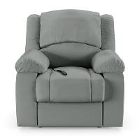 Poltrona Do Papai Reclinável Melim Controle Power Elétrico Sintético Pu Fh1 - D'rossi Cor Cinza