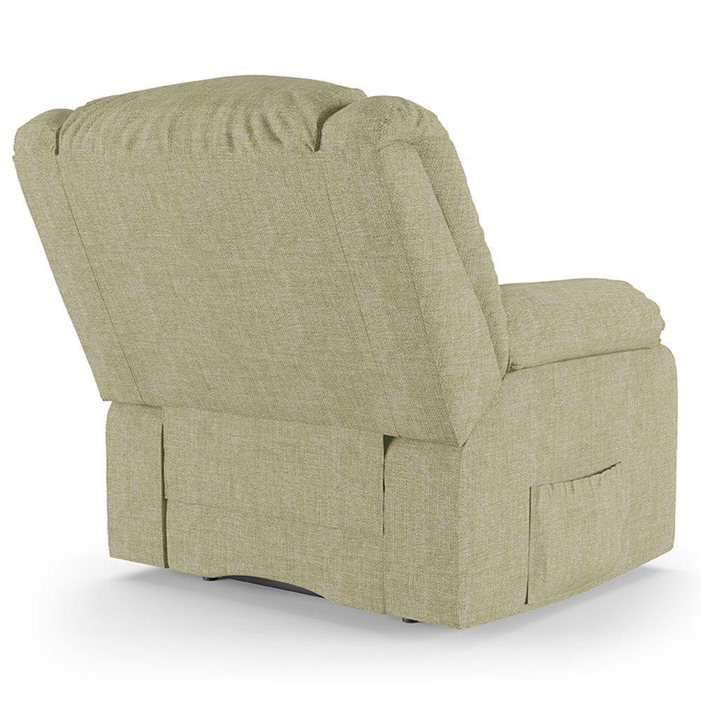 Poltrona Do Papai Reclinável Melim Controle Power Elétrico Linho Fh1 - D'rossi Cor Bege - 3