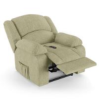 Poltrona Do Papai Reclinável Melim Controle Power Elétrico Linho Fh1 - D'rossi Cor Bege - 2