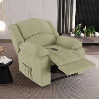 Poltrona Do Papai Reclinável Melim Controle Power Elétrico Linho Fh1 - D'rossi Cor Bege - 7