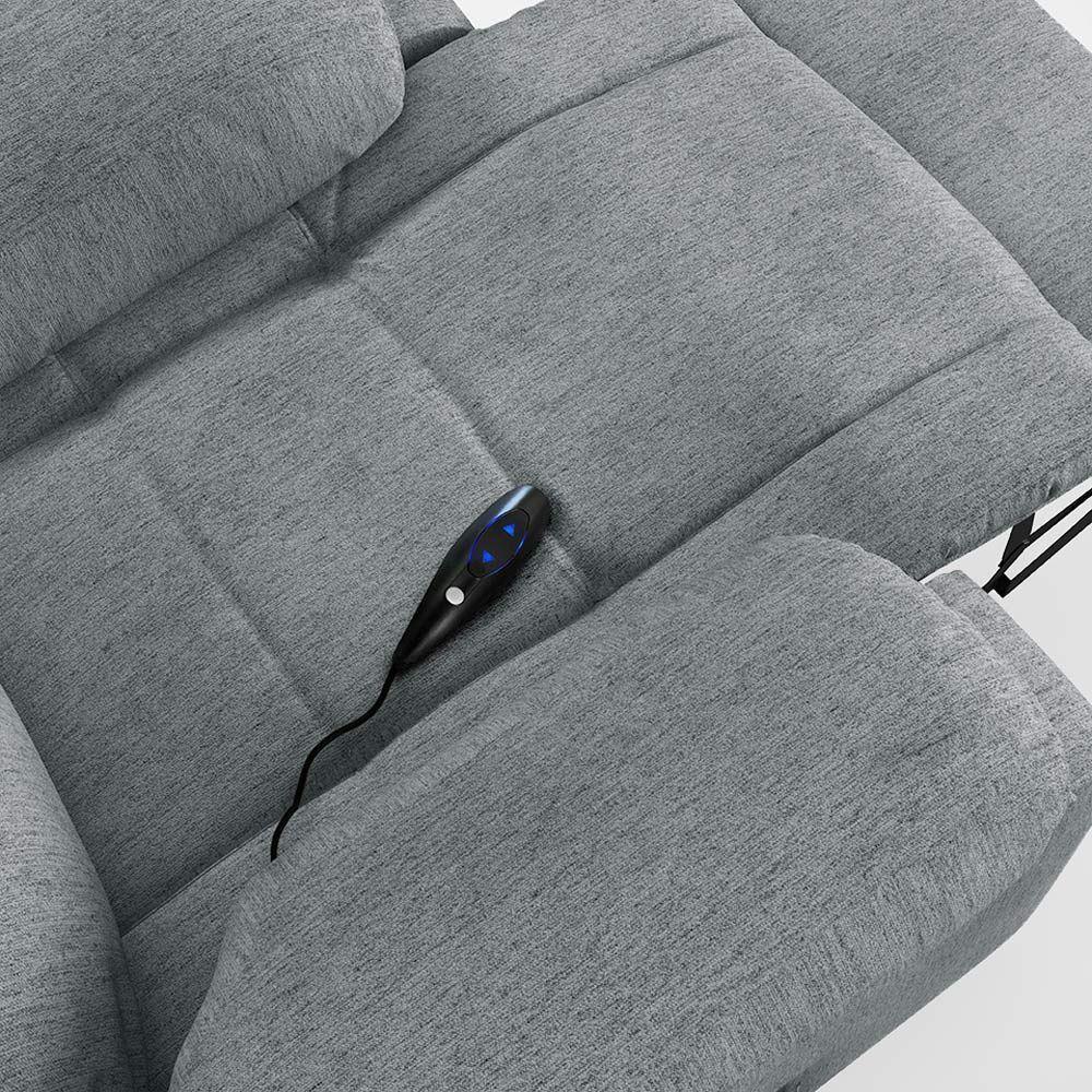 Poltrona Do Papai Reclinável Melim Controle Power Elétrico Linho Fh1 - D'rossi Cor Cinza - 5