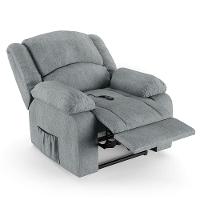 Poltrona Do Papai Reclinável Melim Controle Power Elétrico Linho Fh1 - D'rossi Cor Cinza - 2