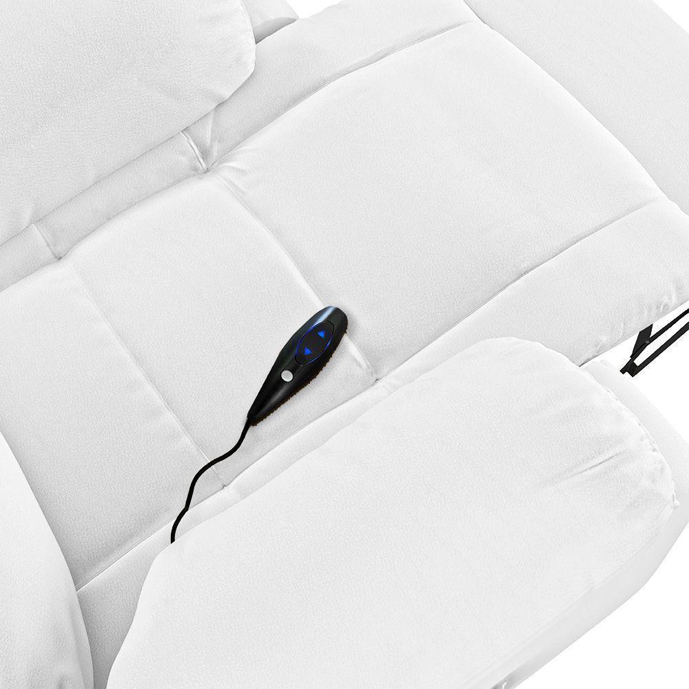 Poltrona Do Papai Reclinável Melim Controle Power Elétrico Sintético Pu Fh1 - D'rossi Cor Branco - 5