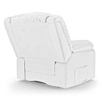 Poltrona Do Papai Reclinável Melim Controle Power Elétrico Sintético Pu Fh1 - D'rossi Cor Branco - 3