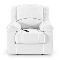 Poltrona Do Papai Reclinável Melim Controle Power Elétrico Sintético Pu Fh1 - D'rossi Cor Branco