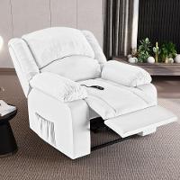 Poltrona Do Papai Reclinável Melim Controle Power Elétrico Sintético Pu Fh1 - D'rossi Cor Branco - 7