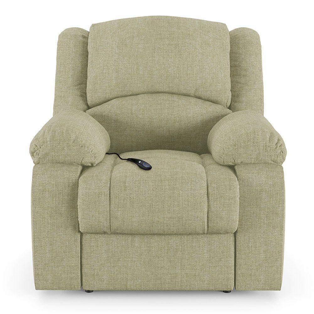 Poltrona Do Papai Reclinável Melim Controle Power Elétrico Linho Bege Fh1 - D'rossi - 4