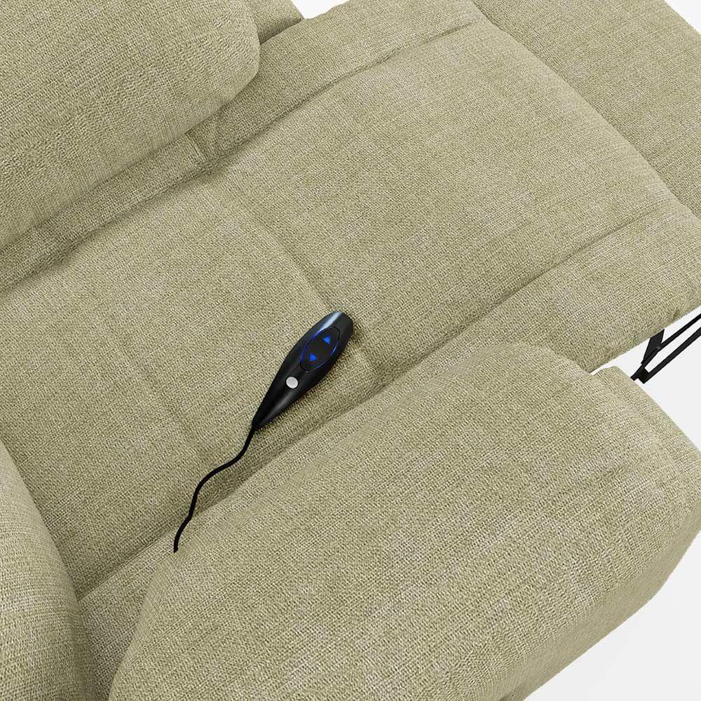 Poltrona Do Papai Reclinável Melim Controle Power Elétrico Linho Bege Fh1 - D'rossi - 5