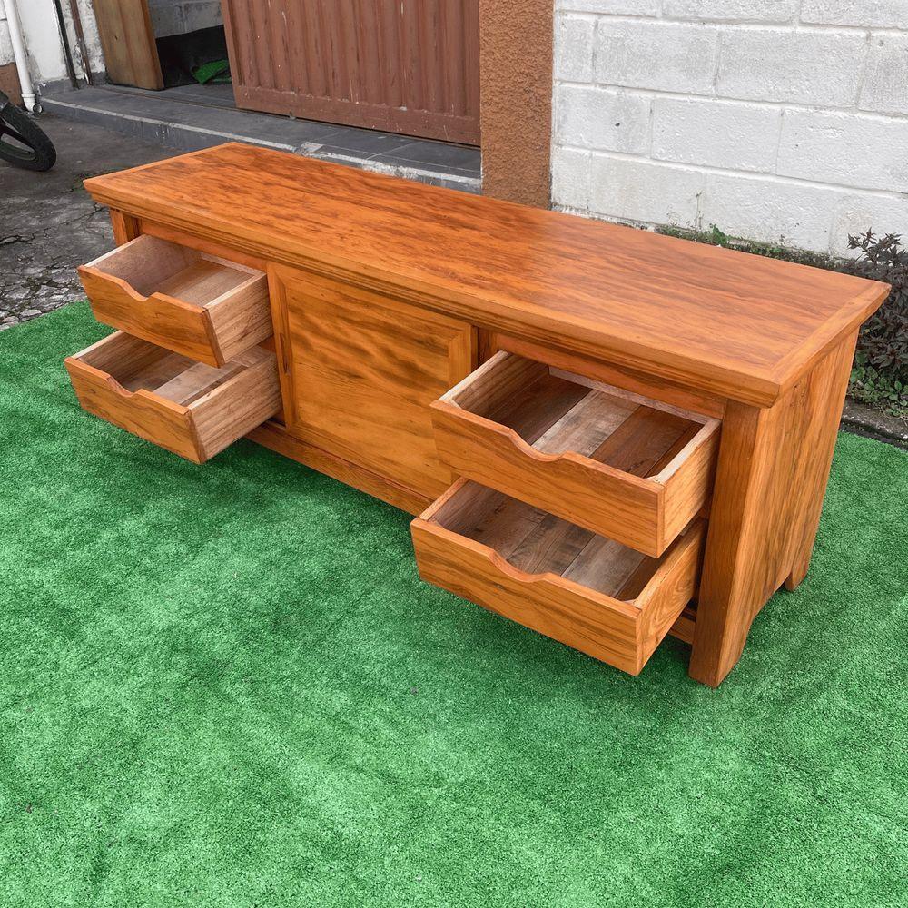 Rack Madeira De Demolição 160 X 60 Maciço Com 4 Gavetas Sudeste Rústico - 3