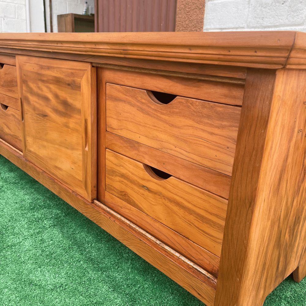 Rack Madeira De Demolição 160 X 60 Maciço Com 4 Gavetas Sudeste Rústico - 5