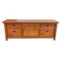 Rack Madeira De Demolição 160 X 60 Maciço Com 4 Gavetas Sudeste Rústico - 1