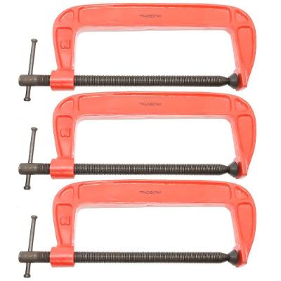 Kit 03 Grampo Sargento Tipo C 10\'\' Polegadas Tradestar