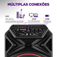 Caixa Amplificada Mondial Connect Partyplus 250W Preto CM-250 Bivolt - 5