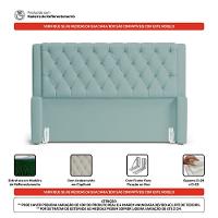 Cabeceira Atena Para Cama Box Casal Padrão 140cm Capitonê Com Frame Veludo Acqua - Desk Design - 3