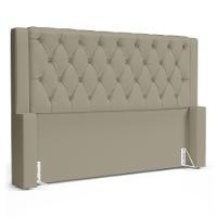 Cabeceira E Calçadeira Báu King Size Atena 195cm Capitonê Veludo Bege - Desk Design - 2