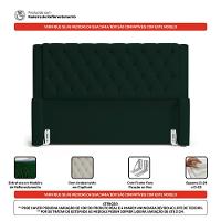 Cabeceira Atena Para Cama Box Casal Padrão 140cm Capitonê Com Frame Veludo Verde Escuro Desk Design