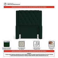Cabeceira Atena Para Cama Box Solteiro 90cm Capitonê Com Frame Veludo Verde Escuro - Desk Design - 2