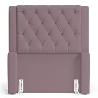 Cabeceira Atena Para Cama Box Solteiro 90cm Capitonê Com Frame Veludo Rosê - Desk Design - 6