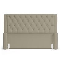 Cabeceira Atena Para Cama Box Casal Padrão 140cm Capitonê Com Frame Veludo Bege - Desk Design - 5