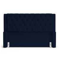 Cabeceira Atena Para Cama Box Casal Padrão 140cm Capitonê Com Frame Suede Azul Marinho - Desk Design