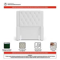 Cabeceira Atena Para Cama Box Solteiro 90cm Capitonê Com Frame Sintético Branco - Desk Design - 2