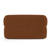 Sofá Orgânico 02 Lugares Living Glee 140cm Veludo Terracota - Desk Design - 5