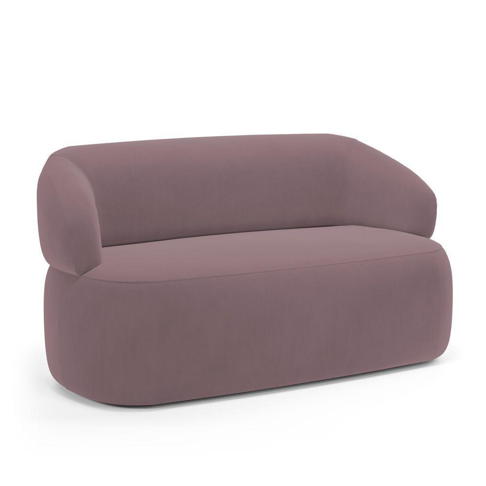 Sofá Orgânico 03 Lugares Living Glee 170cm Veludo Rosê - Desk Design - 1