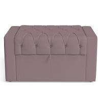 Calçadeira Báu Solteiro Atena 90cm Capitonê Veludo Rosê - Desk Design - 3