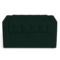 Calçadeira Báu Solteiro Atena 90cm Capitonê Veludo Verde Escuro - Desk Design - 3