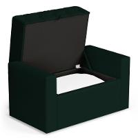 Calçadeira Báu Solteiro Atena 90cm Capitonê Veludo Verde Escuro - Desk Design - 7