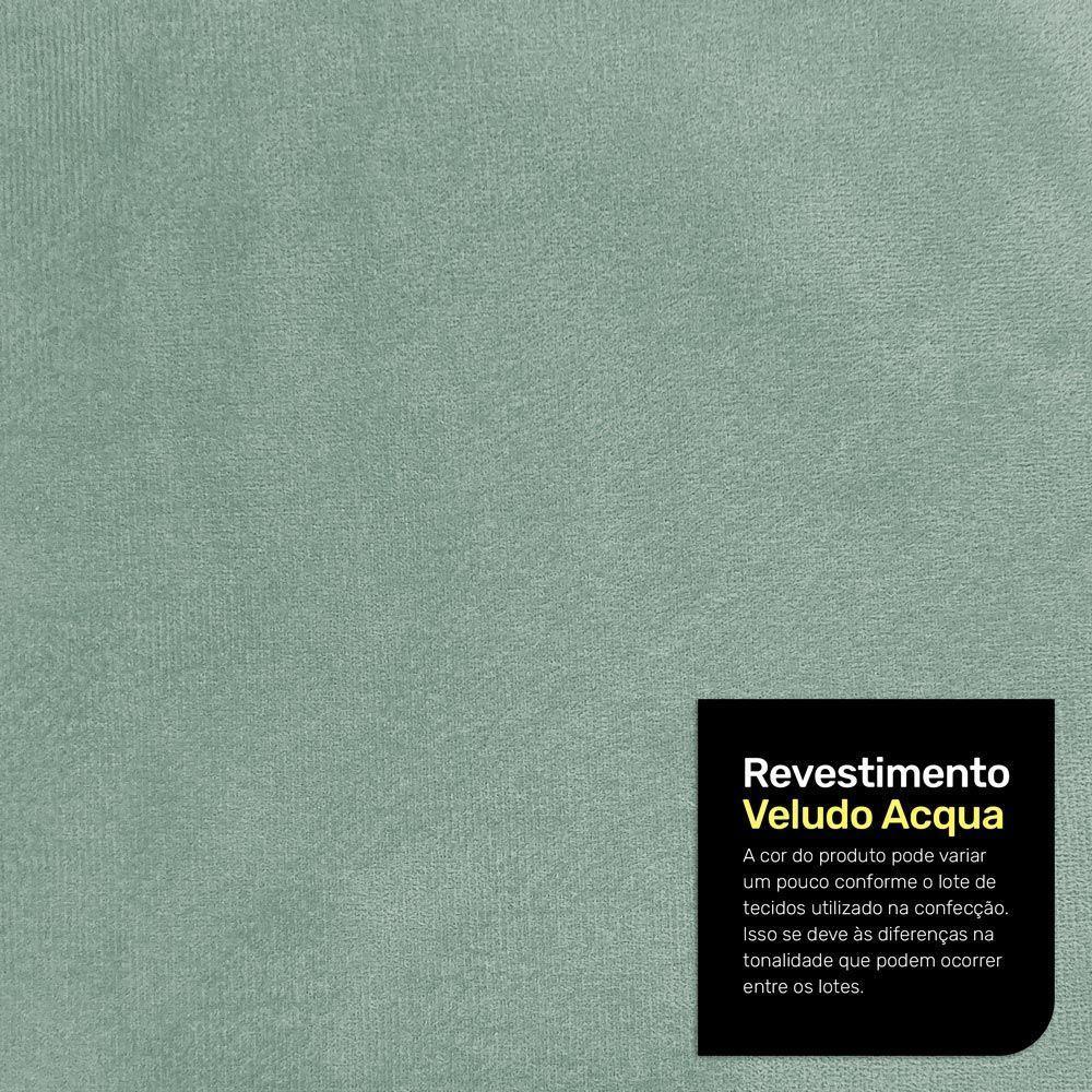 Calçadeira Báu Casal Padrão Atena 140cm Capitonê Veludo Acqua - Desk Design - 2