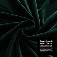 Calçadeira Báu King Size Atena 195cm Capitonê Veludo Verde Escuro - Desk Design - 2