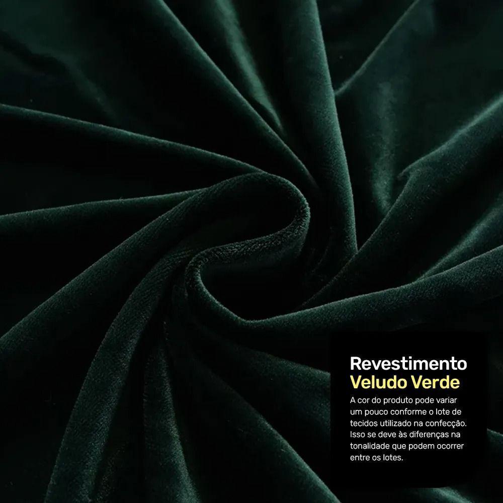 Calçadeira Báu Queen Size Atena 160cm Capitonê Veludo Verde Escuro - Desk Design - 2