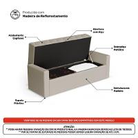 Calçadeira Báu King Size Atena 195cm Capitonê Sintético Bege - Desk Design