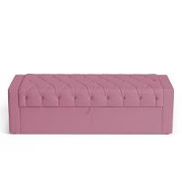 Calçadeira Báu King Size Atena 195cm Capitonê Suede Rosa - Desk Design - 2