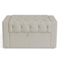 Calçadeira Báu Solteiro Atena 90cm Capitonê Sintético Bege - Desk Design - 2