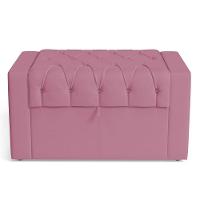 Calçadeira Báu Solteiro Atena 90cm Capitonê Suede Rosa - Desk Design - 2