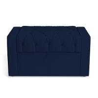 Calçadeira Báu Solteiro Atena 90cm Capitonê Suede Azul Marinho - Desk Design - 2