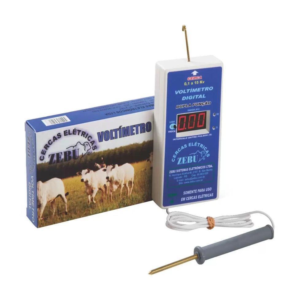 Voltímetro Digital Para Cerca Elétrica Zebu 1v A 15000v - 1