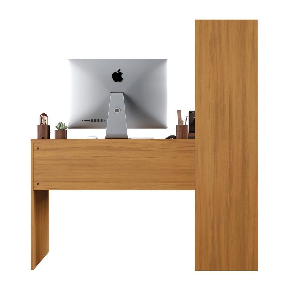 Conjunto Para Escritório 2 Peças Com Escrivaninha E Armário Freijó Notável Móveis Freijó - 4