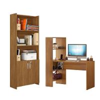 Conjunto Para Escritório 2 Peças Com Escrivaninha E Armário Freijó Notável Móveis Freijó - 1